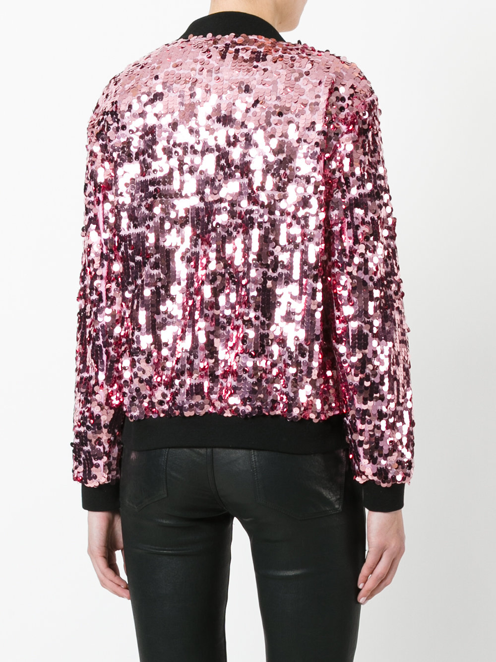 sequin embellished bomber jacket 