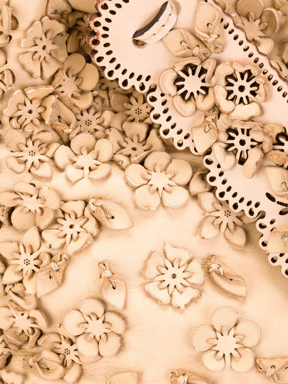 floral applique shoulder bag