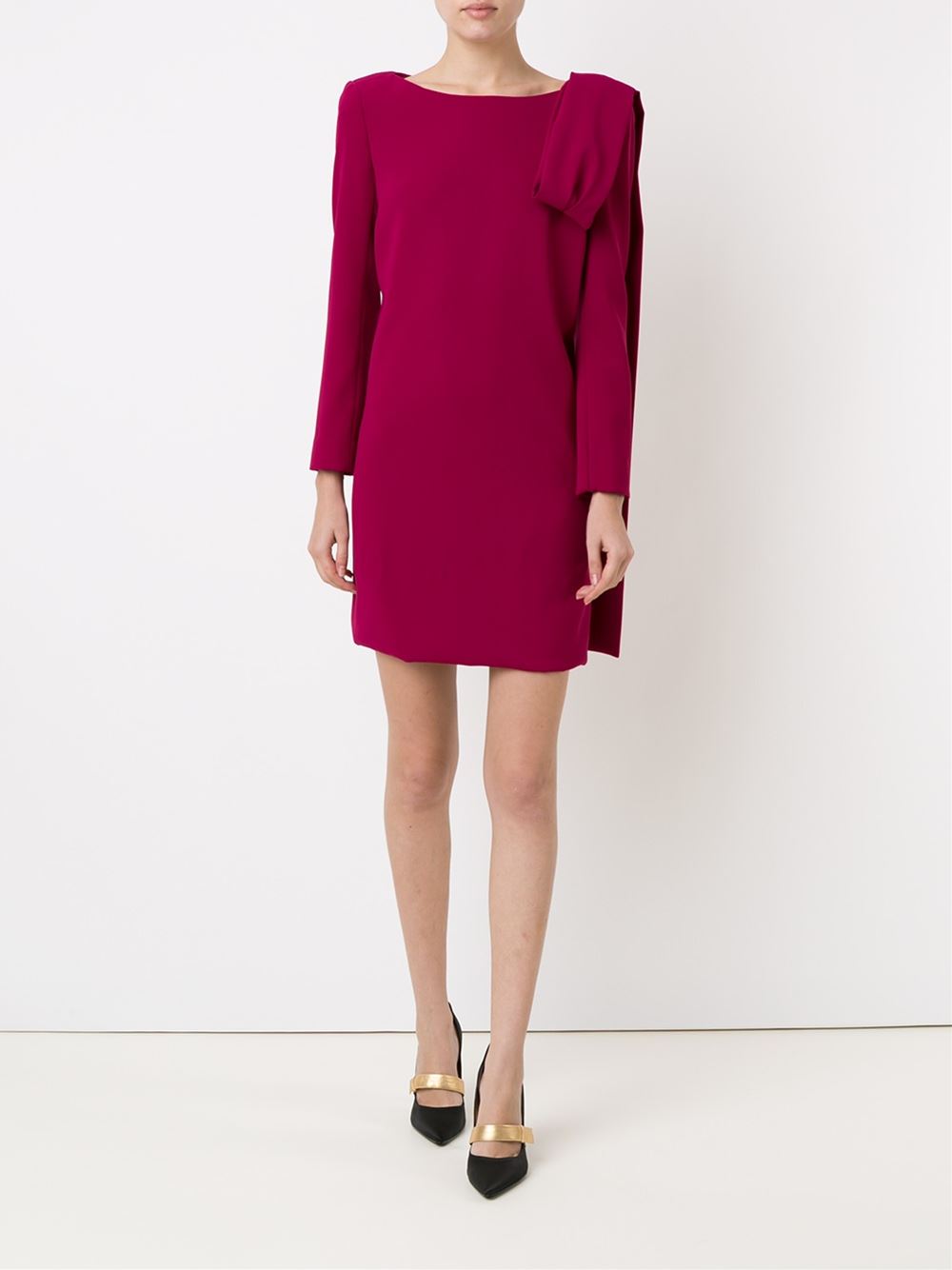 drapped detail shift dress