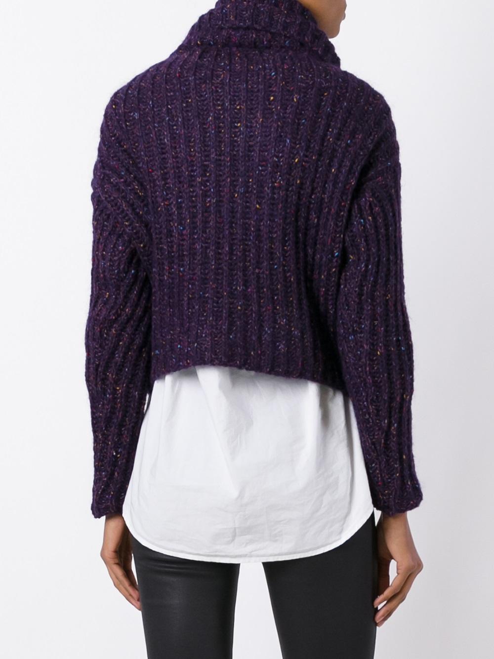 ribbed roll neck jumper