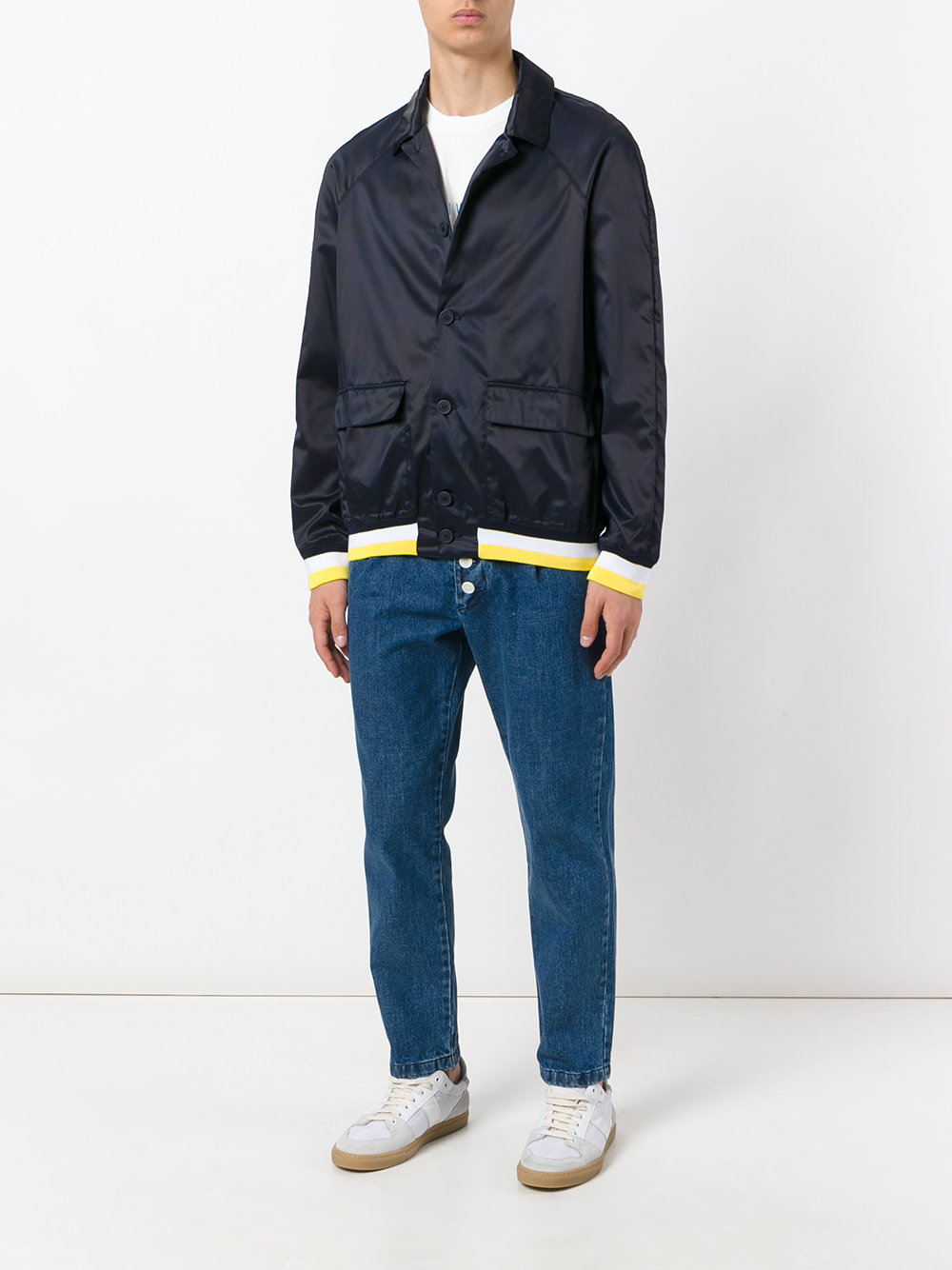 button up denim trousers 