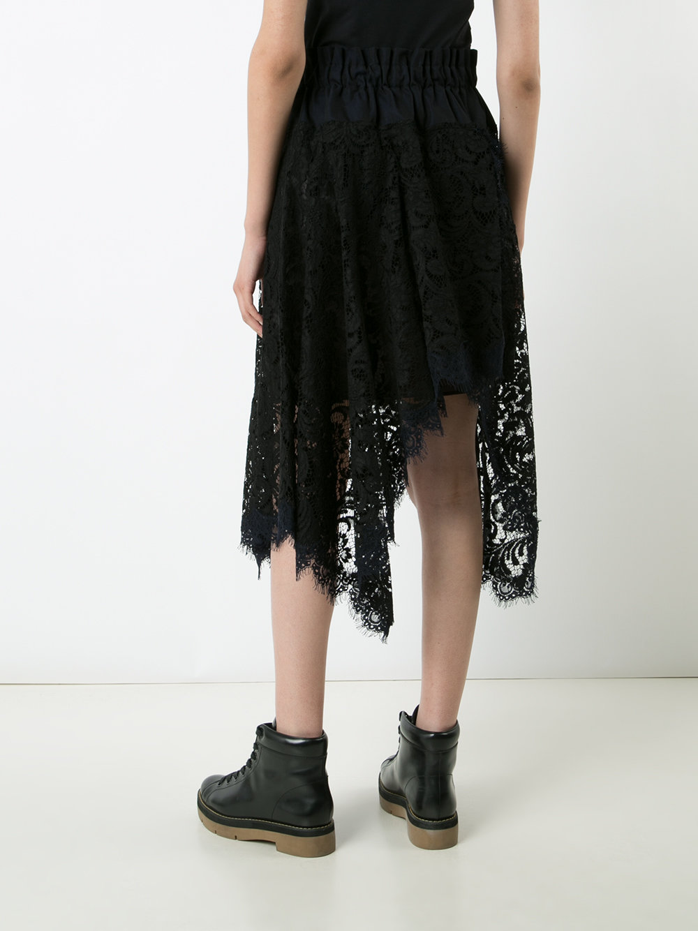 asymmetric lace skirt