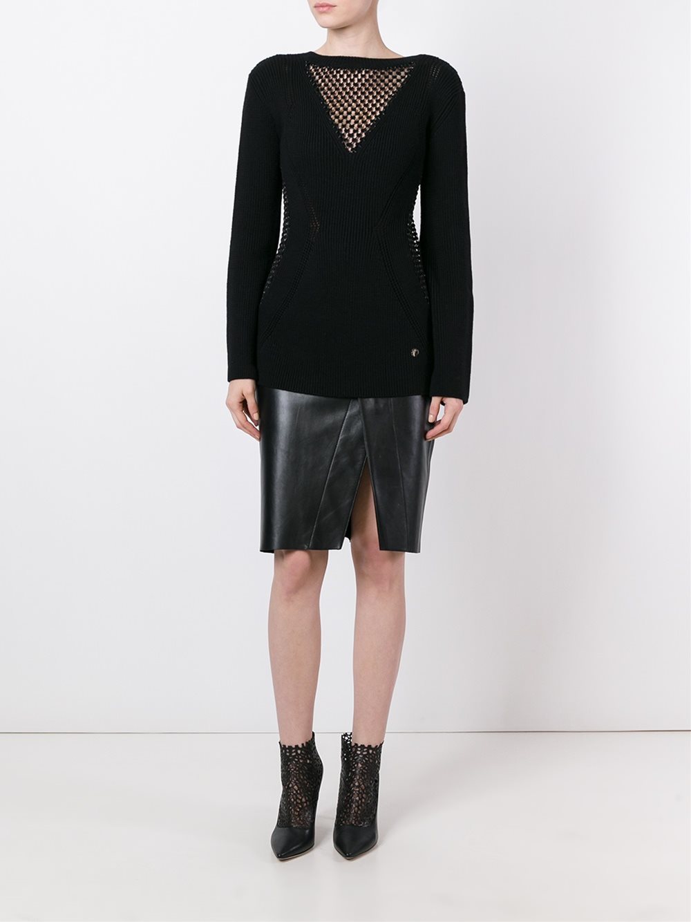 sheer panel jumper 