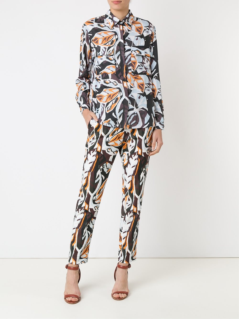 high-waisted trousers