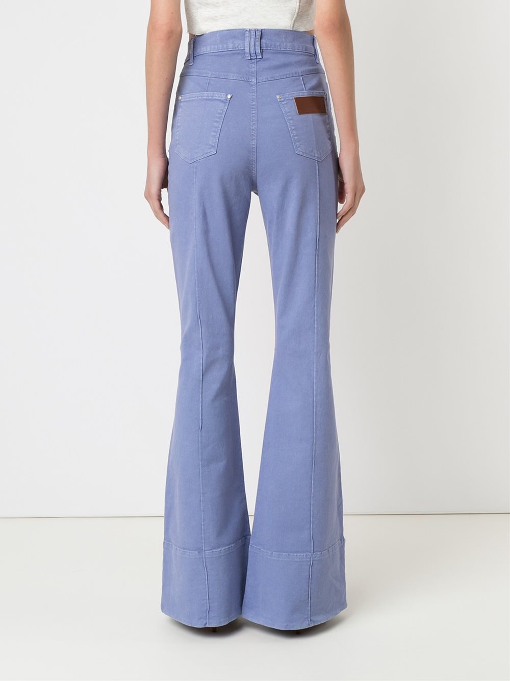 high waist flared trousers