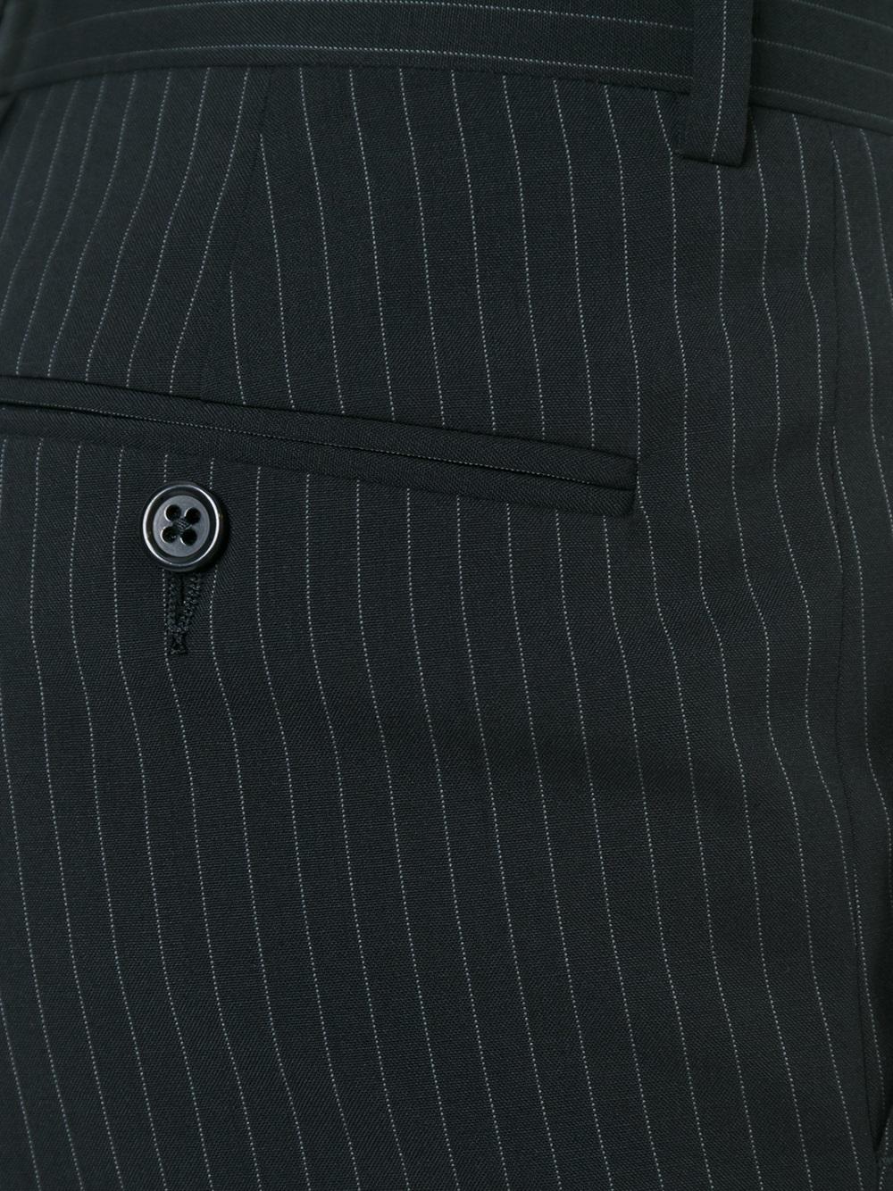 two-piece pinstriped suit