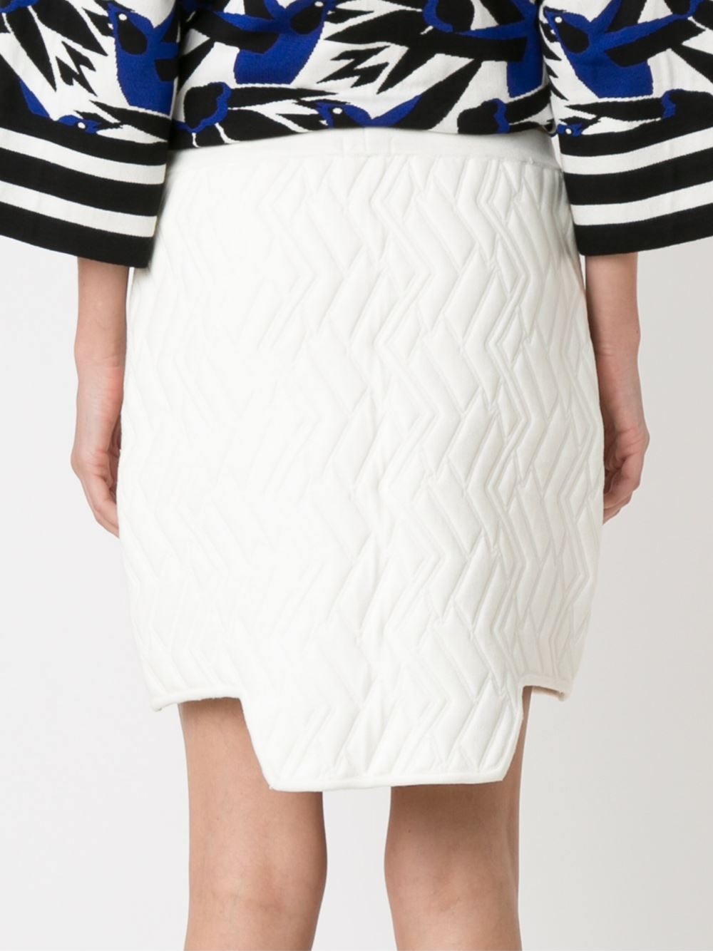 asymmetric knit skirt