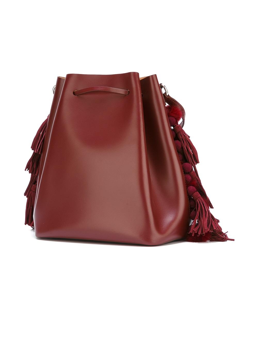 tassel detail bucket bag