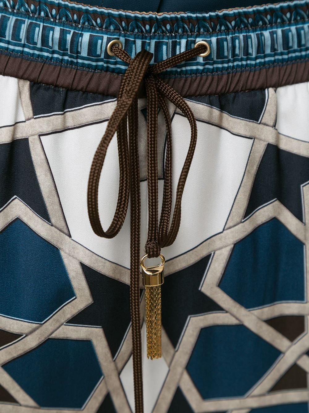 geometric print track pants