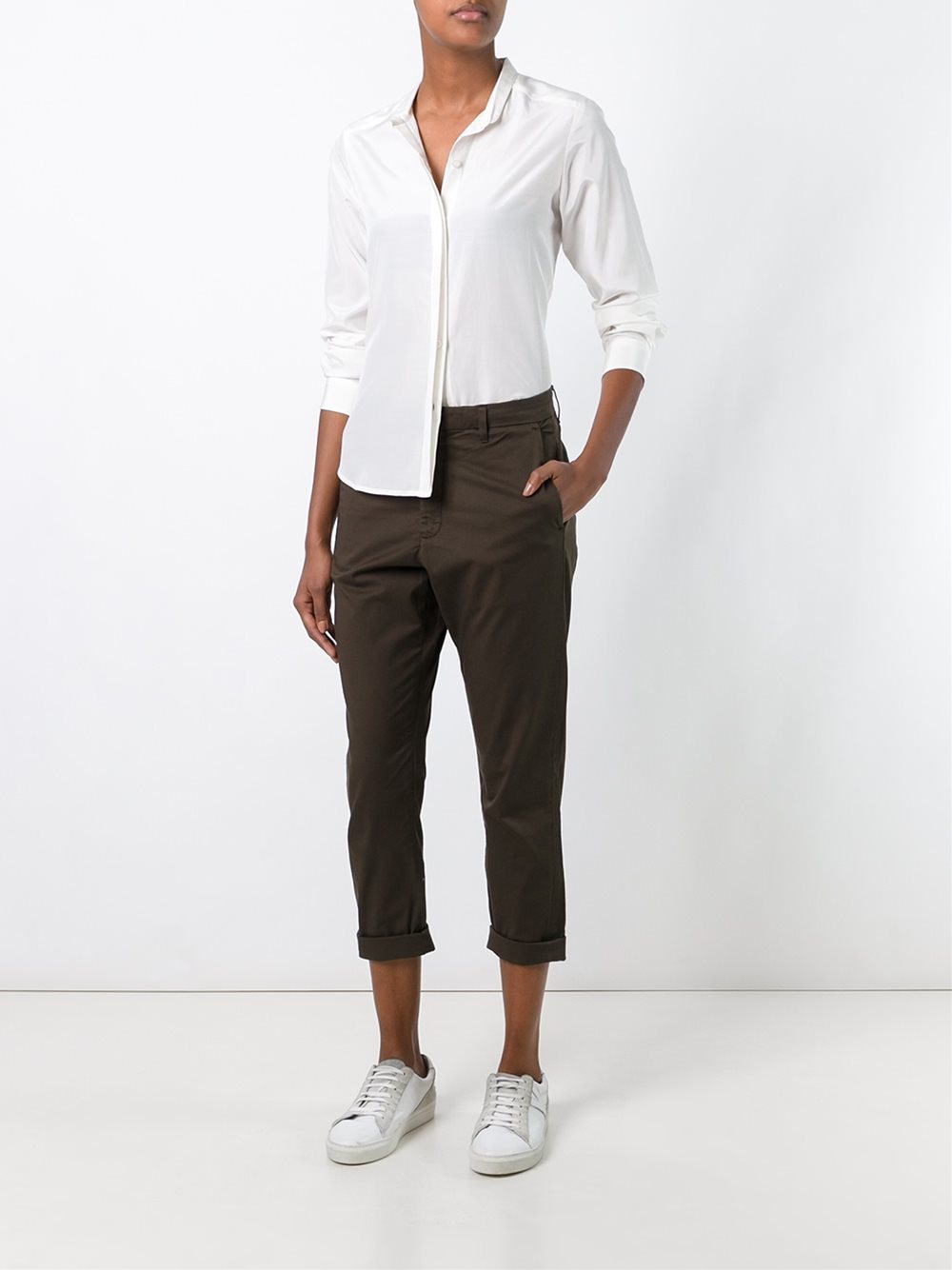 band collar shirt