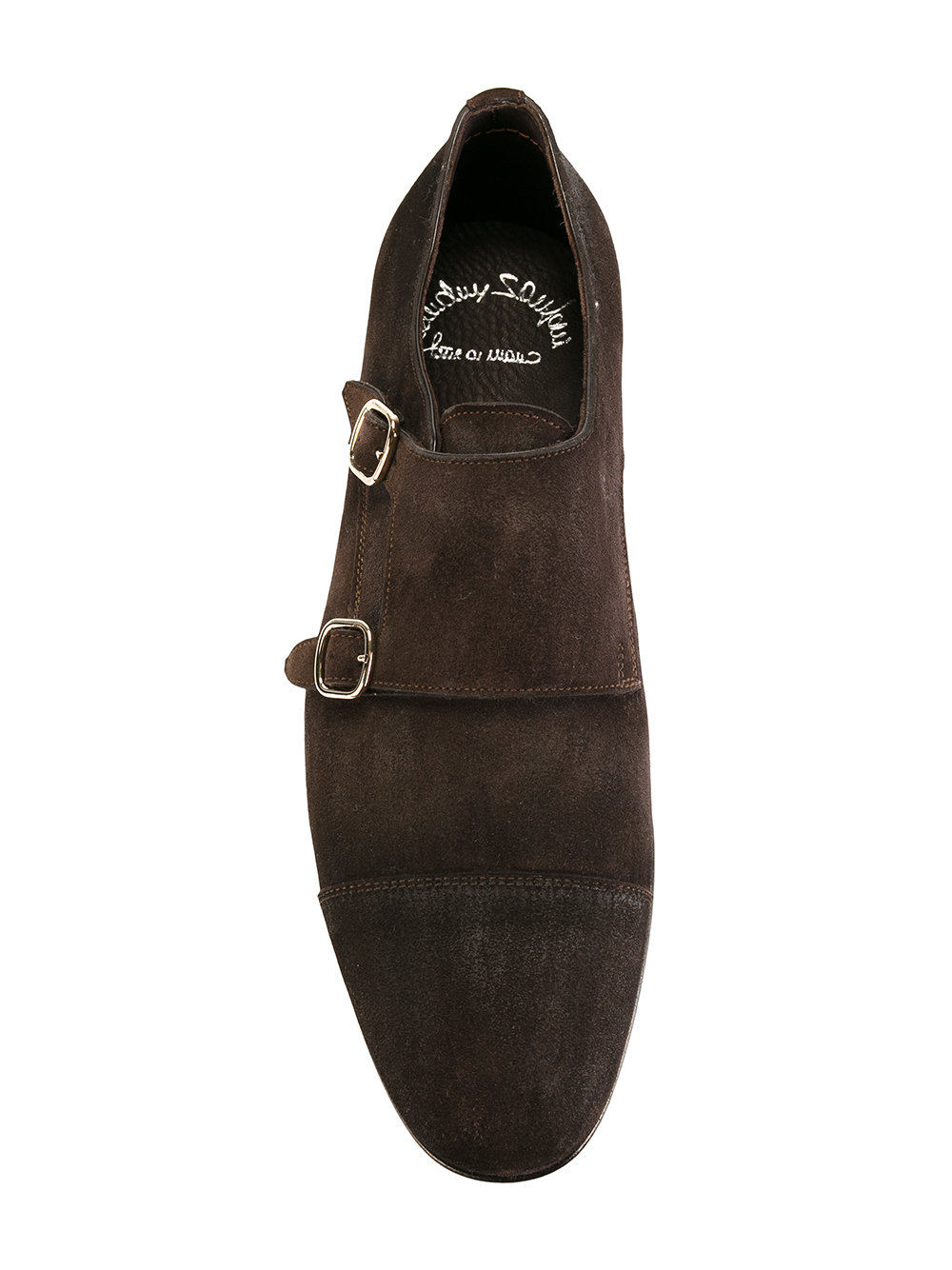 retro suede monk strap shoes