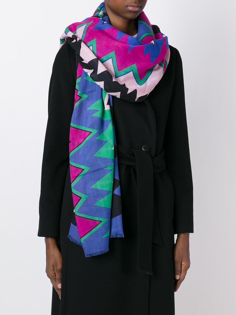 zig zap print scarf