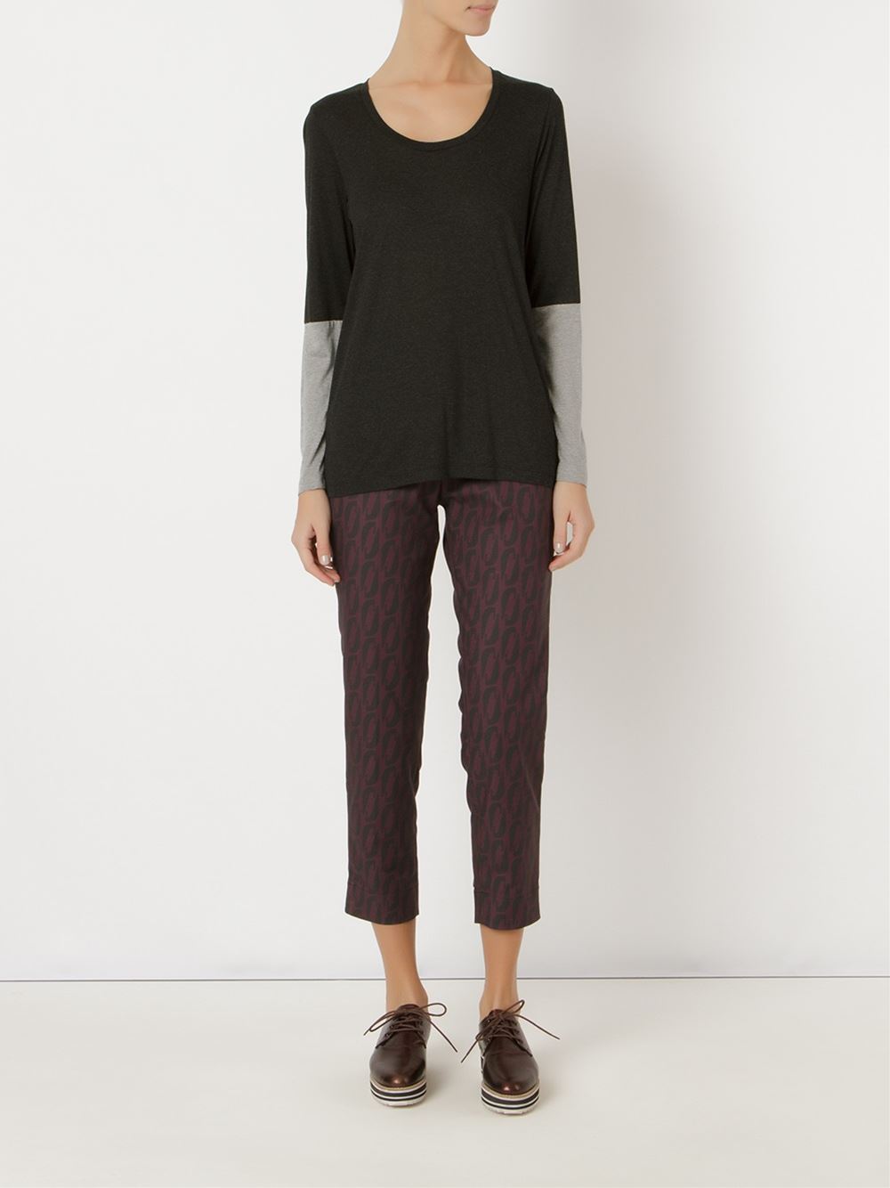 mid-rise straight trousers