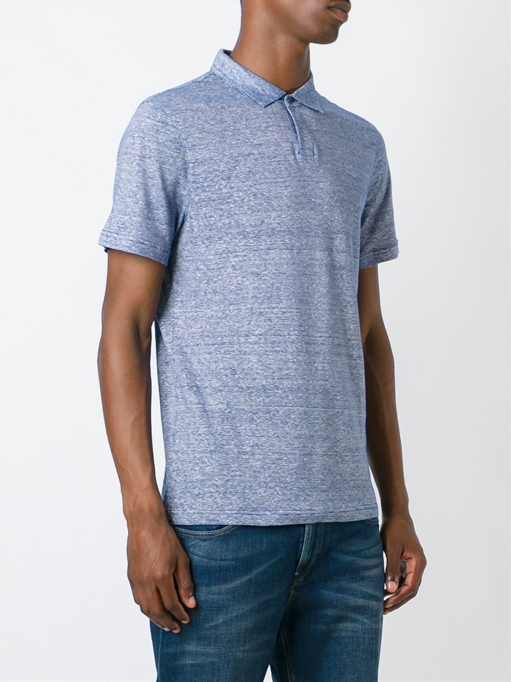 melange polo shirt