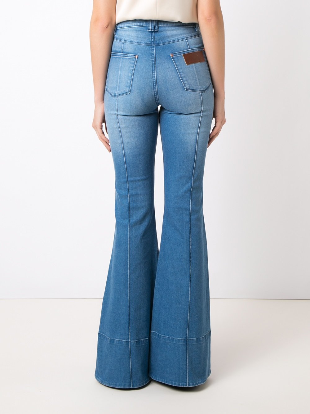 high waist flared jeans