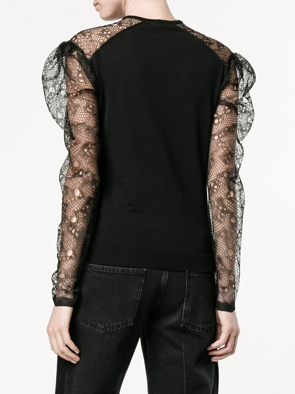 lace sleeve jumper