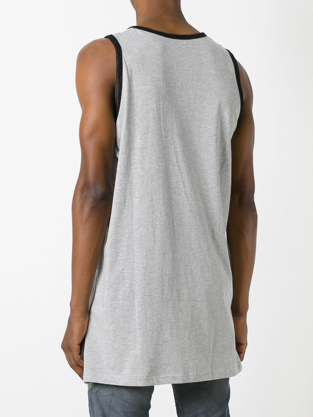 contrast tank top