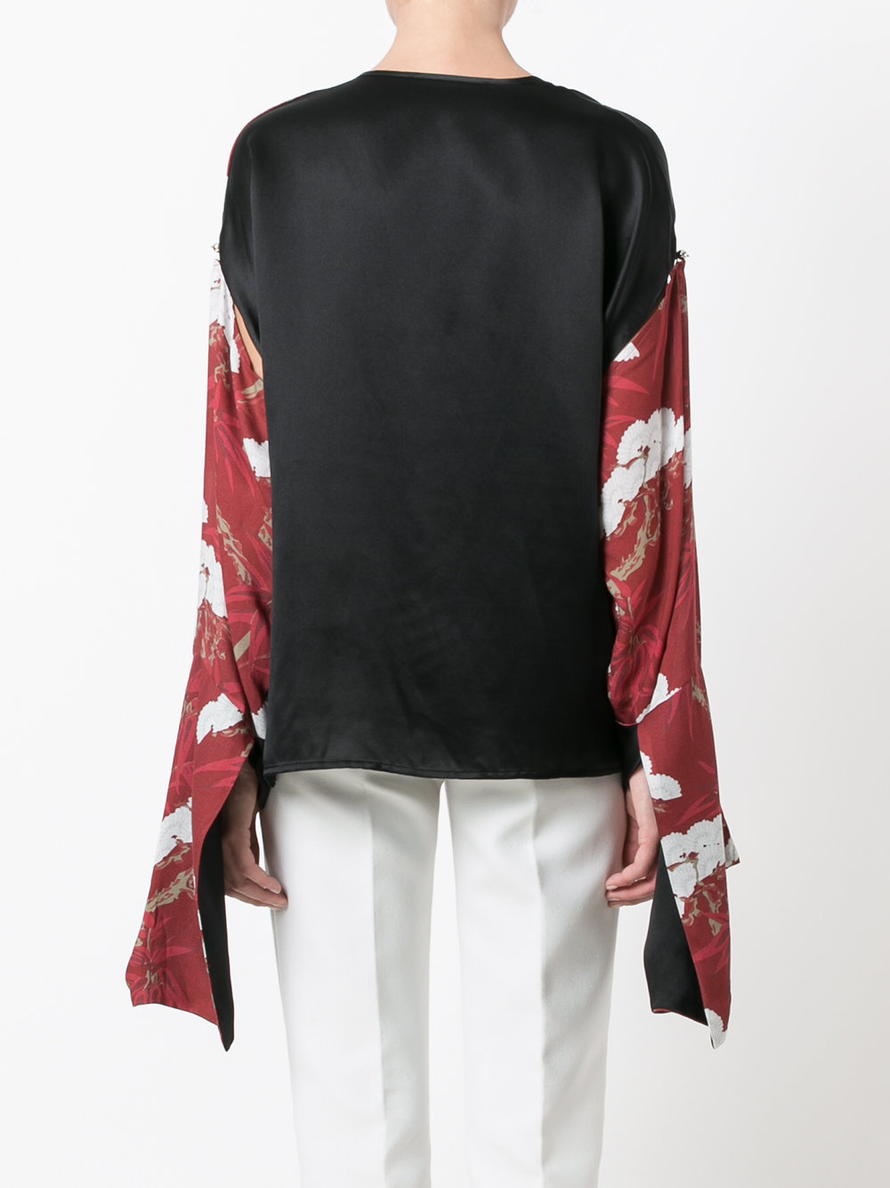 elongated sleeve blouse