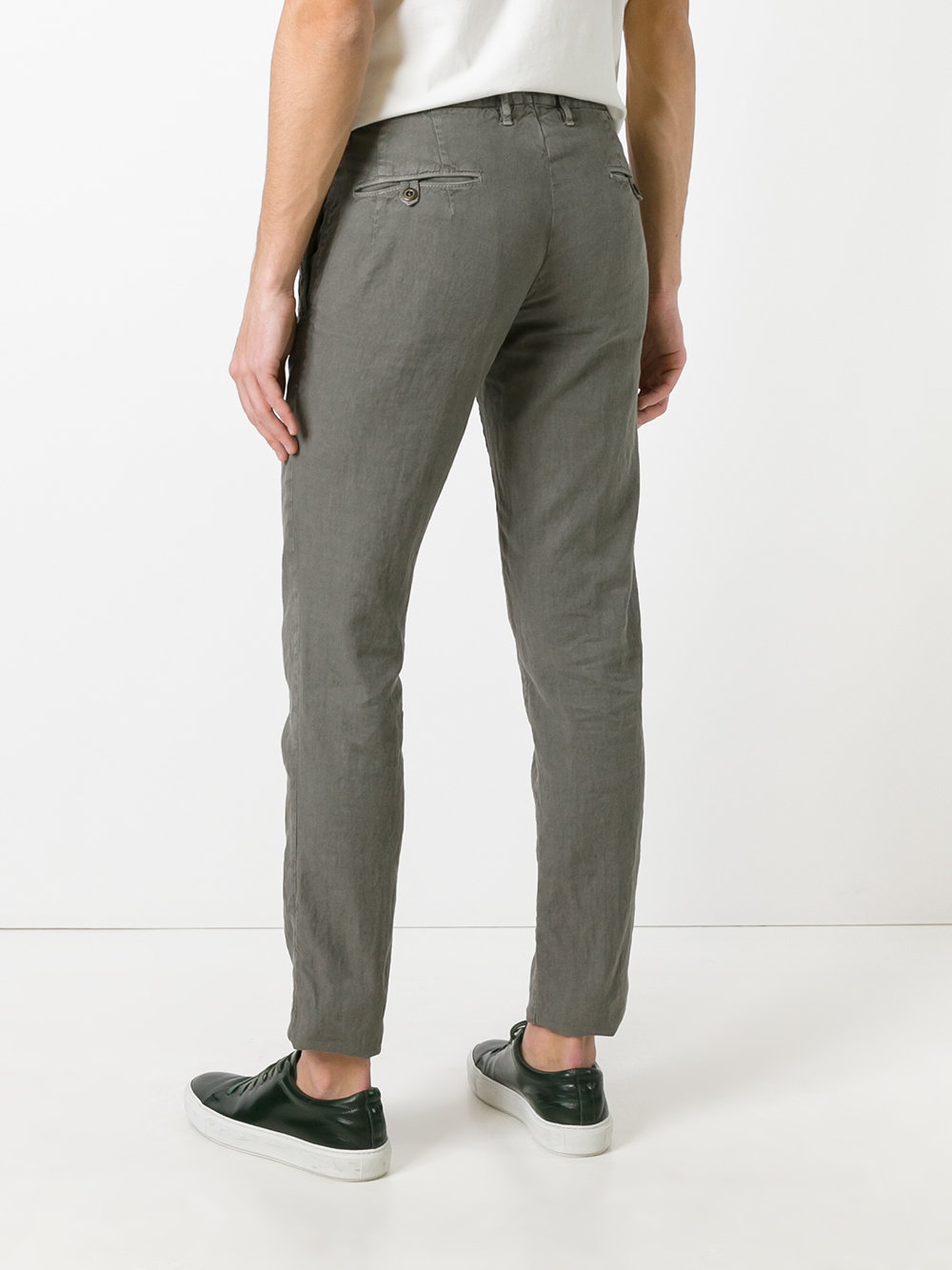 pleat detail tapered trousers