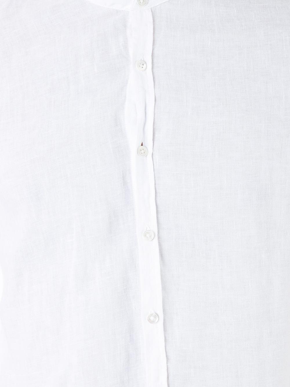 band collar shirt