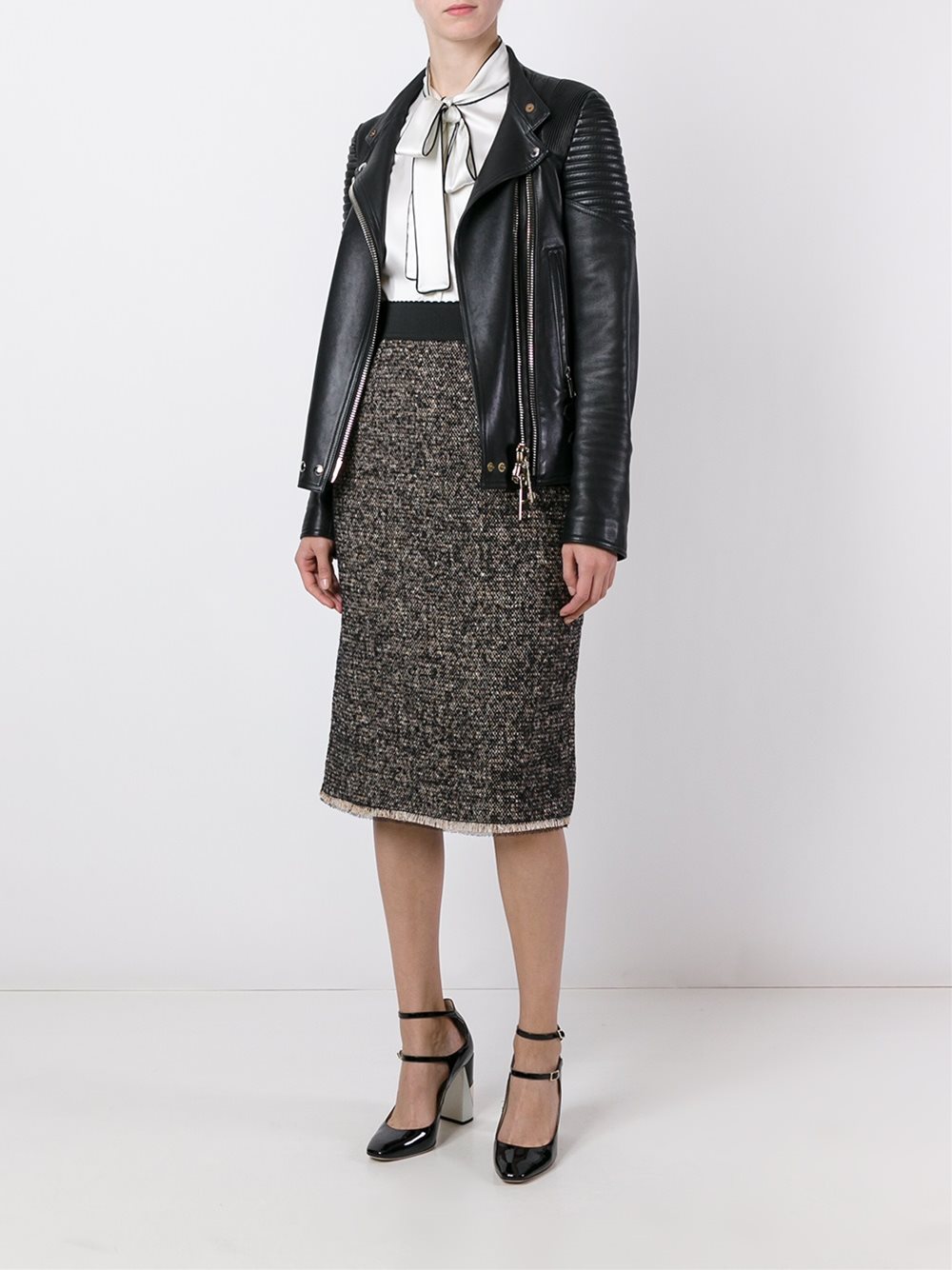 tweed pencil skirt