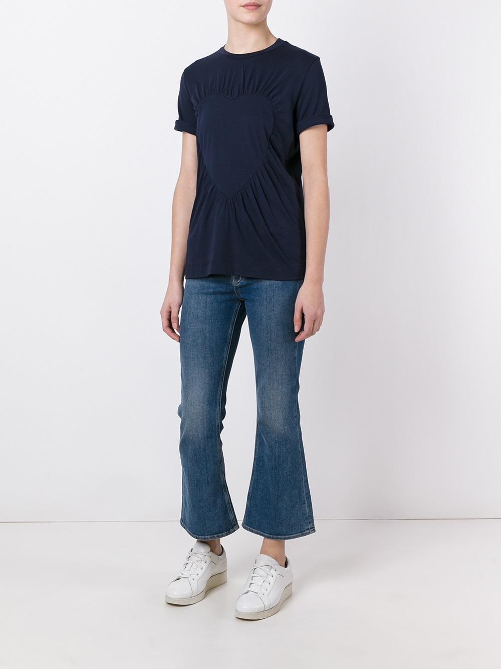 gathered front T-shirt 