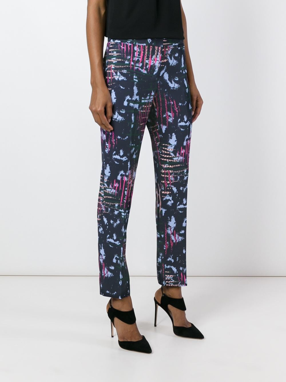 abstract print trousers 