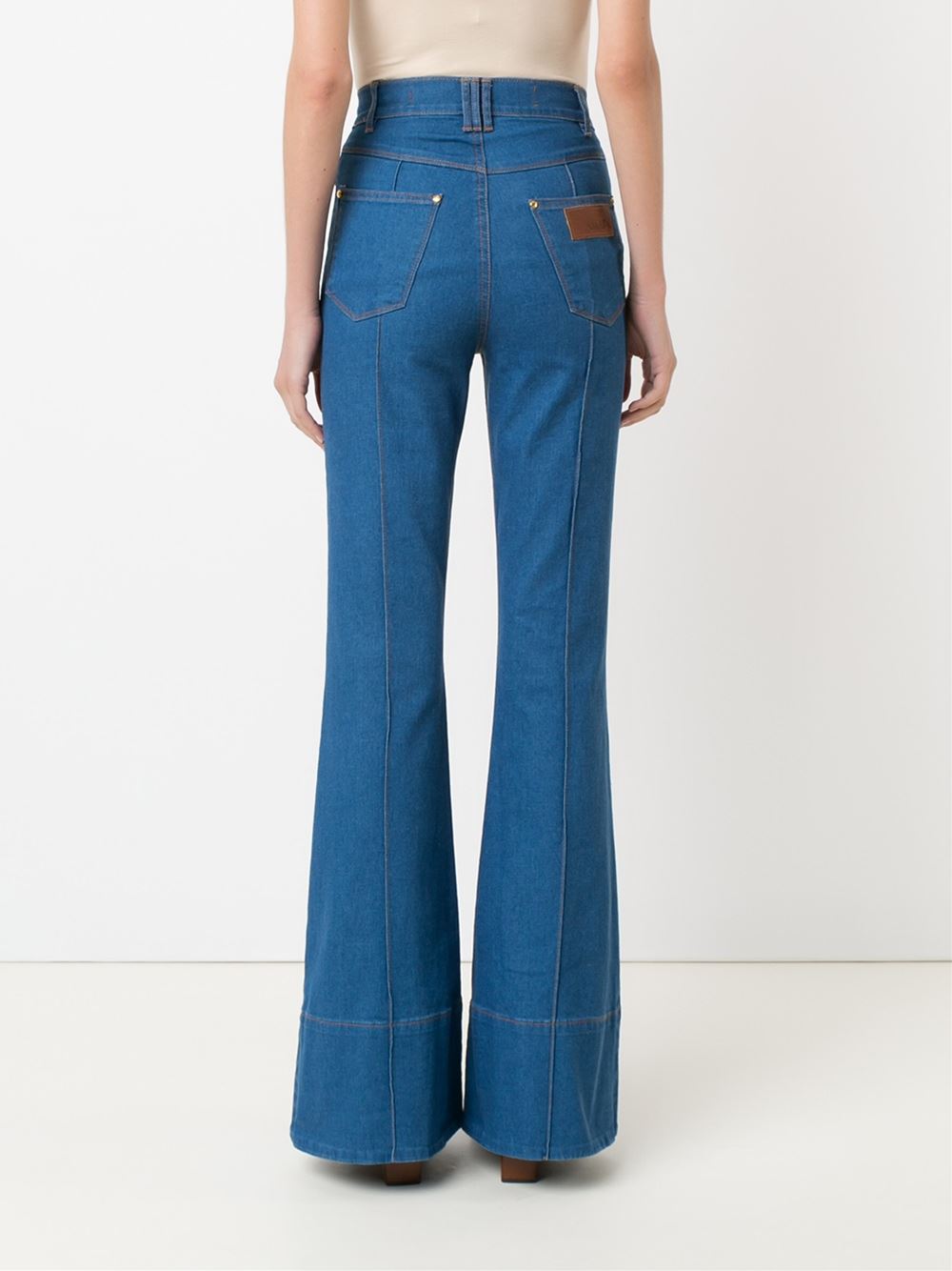 high waist flared jeans