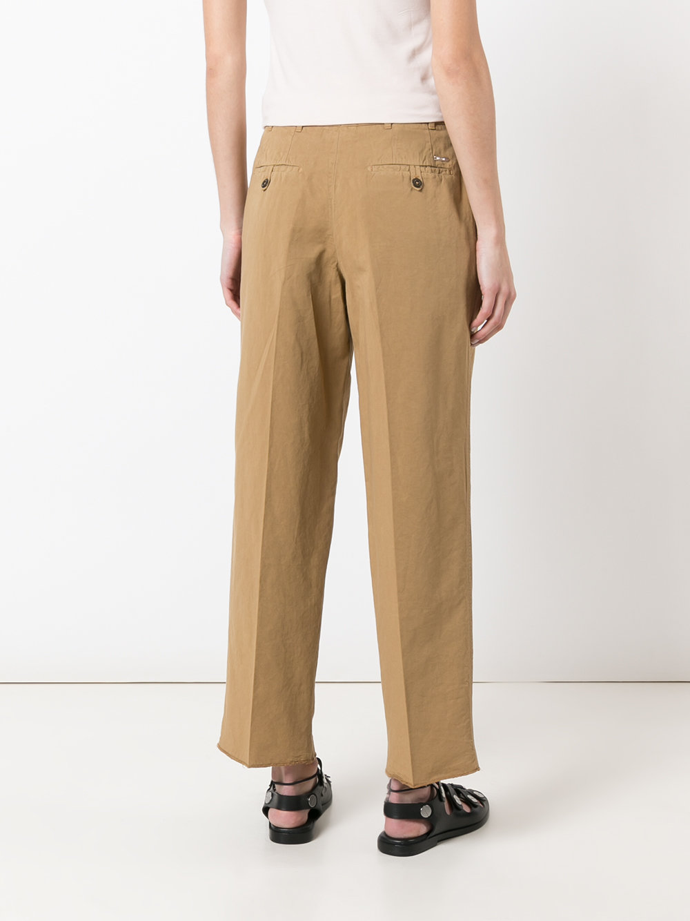 cropped wide leg trousers