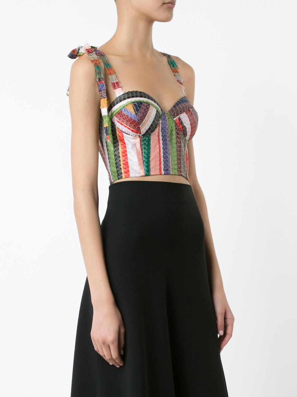 'Melted Rainbow' cropped blouse