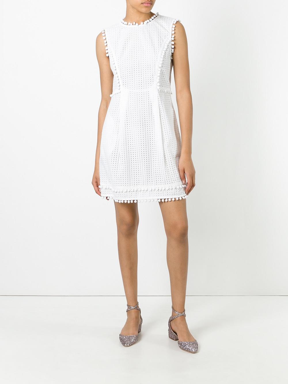 perforated detailing dress