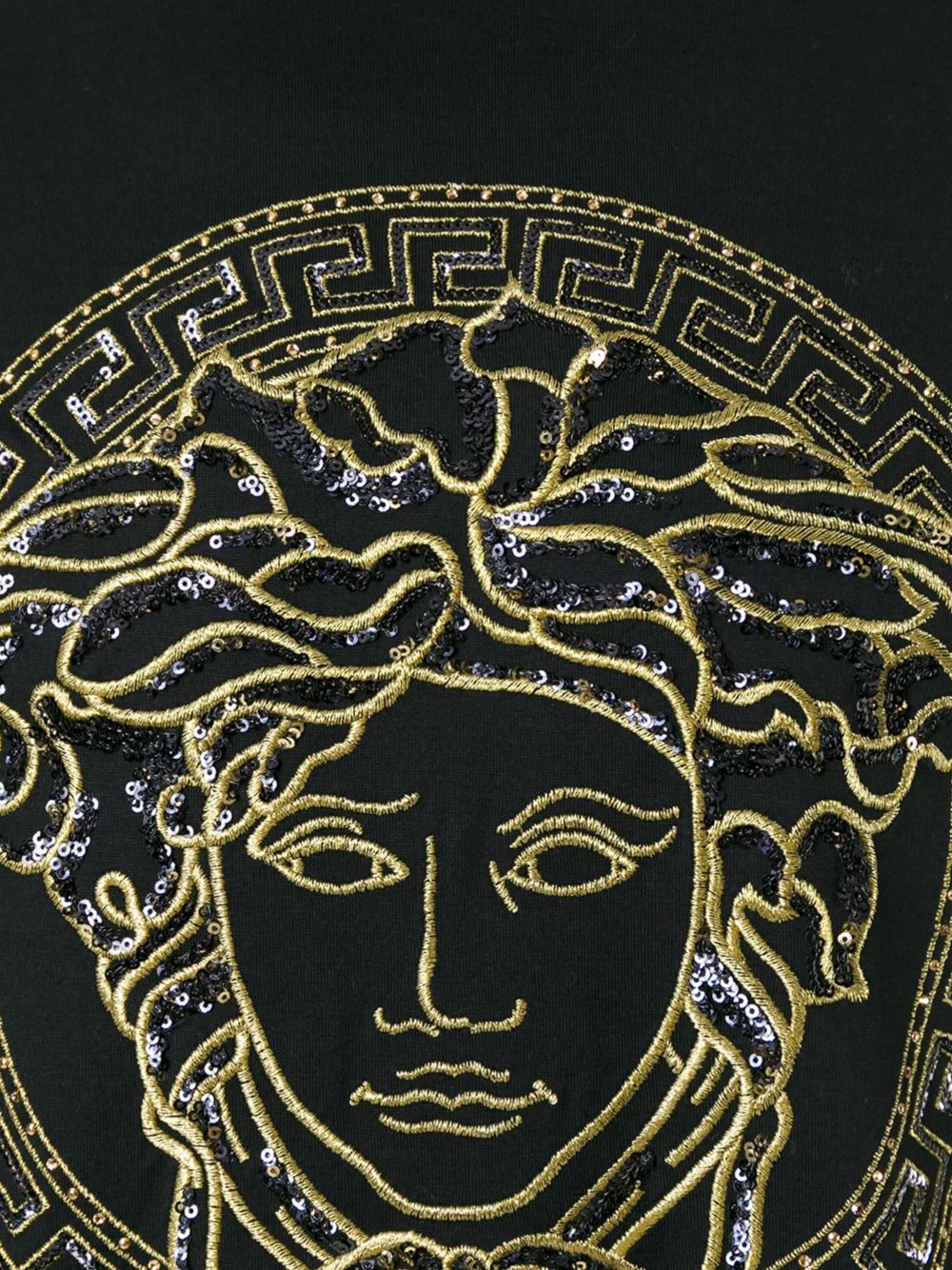 sequin detail Medusa T-shirt