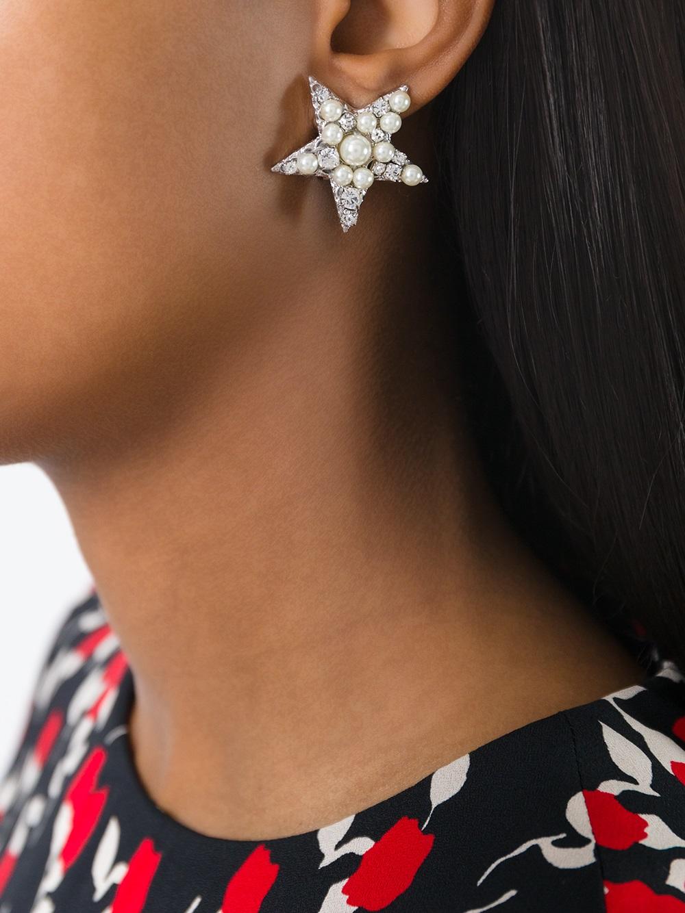 embellished star earrings