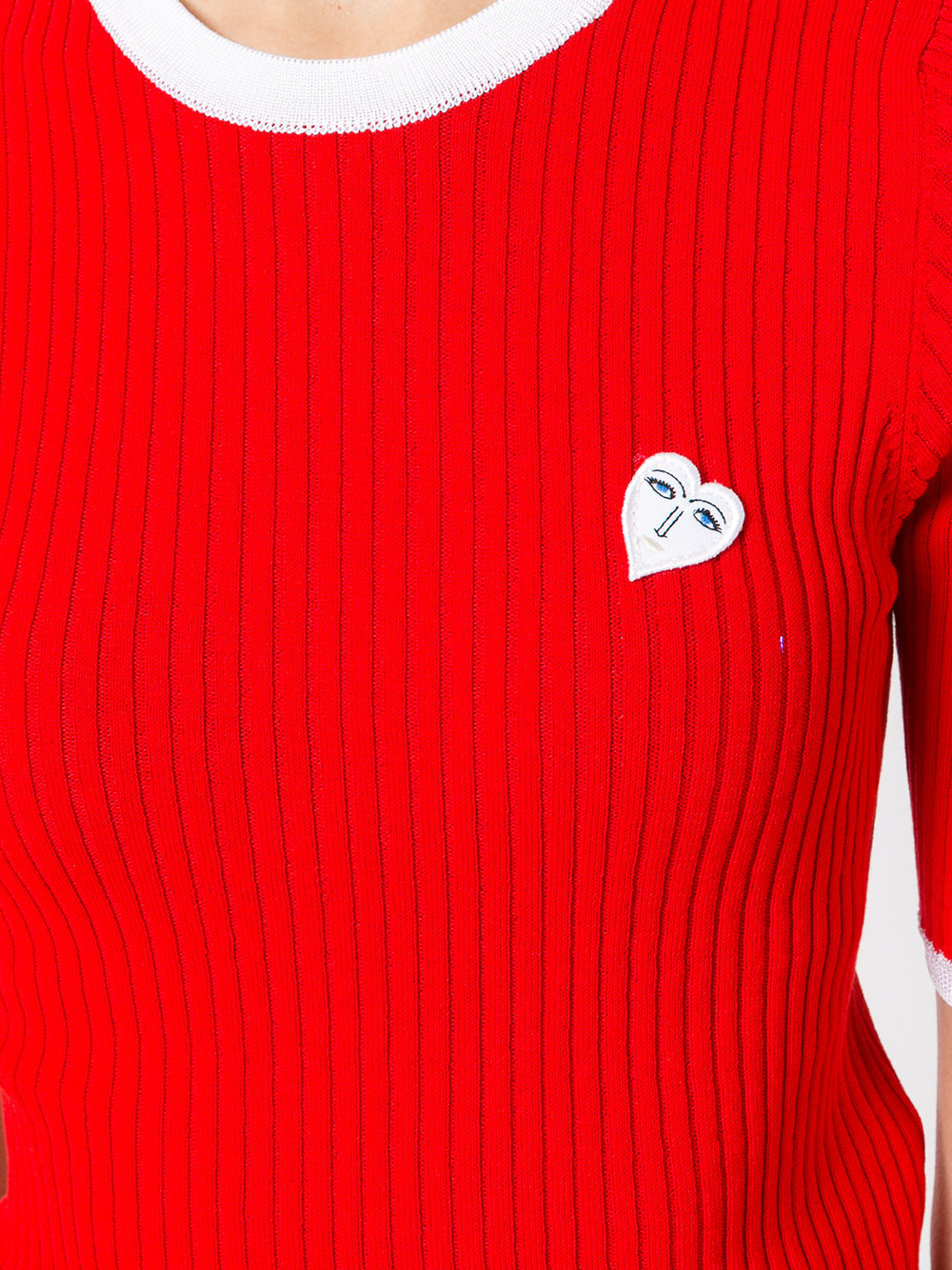 heart patch knitted top