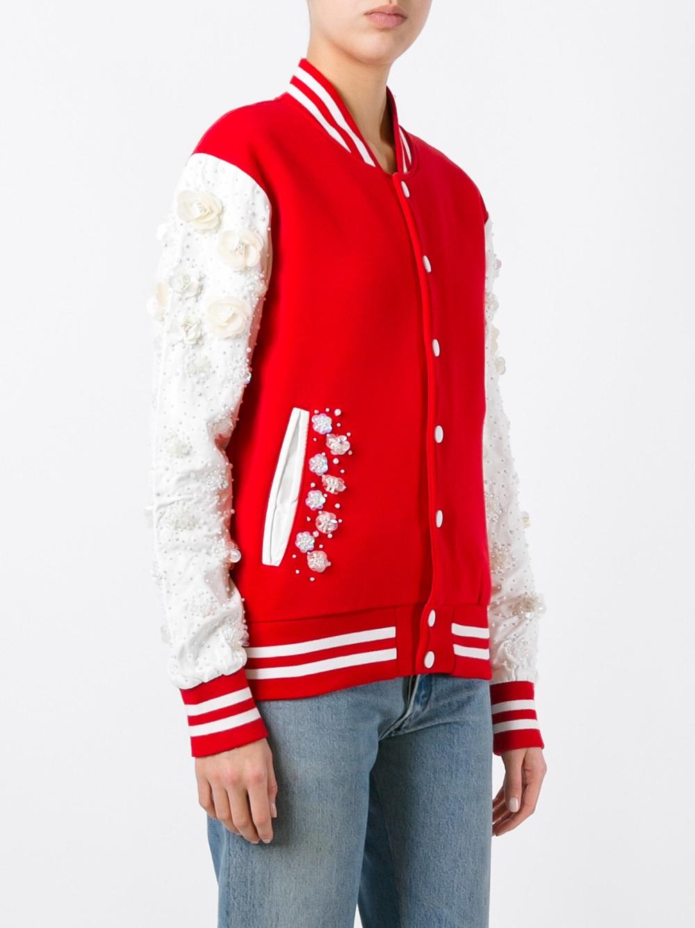 embellished varsity jacket 