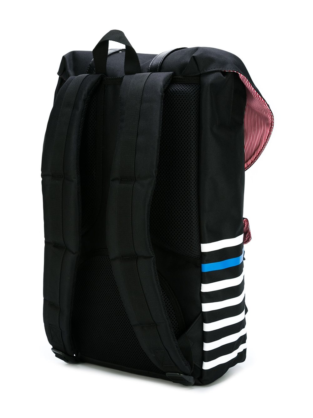 double strap striped backpack