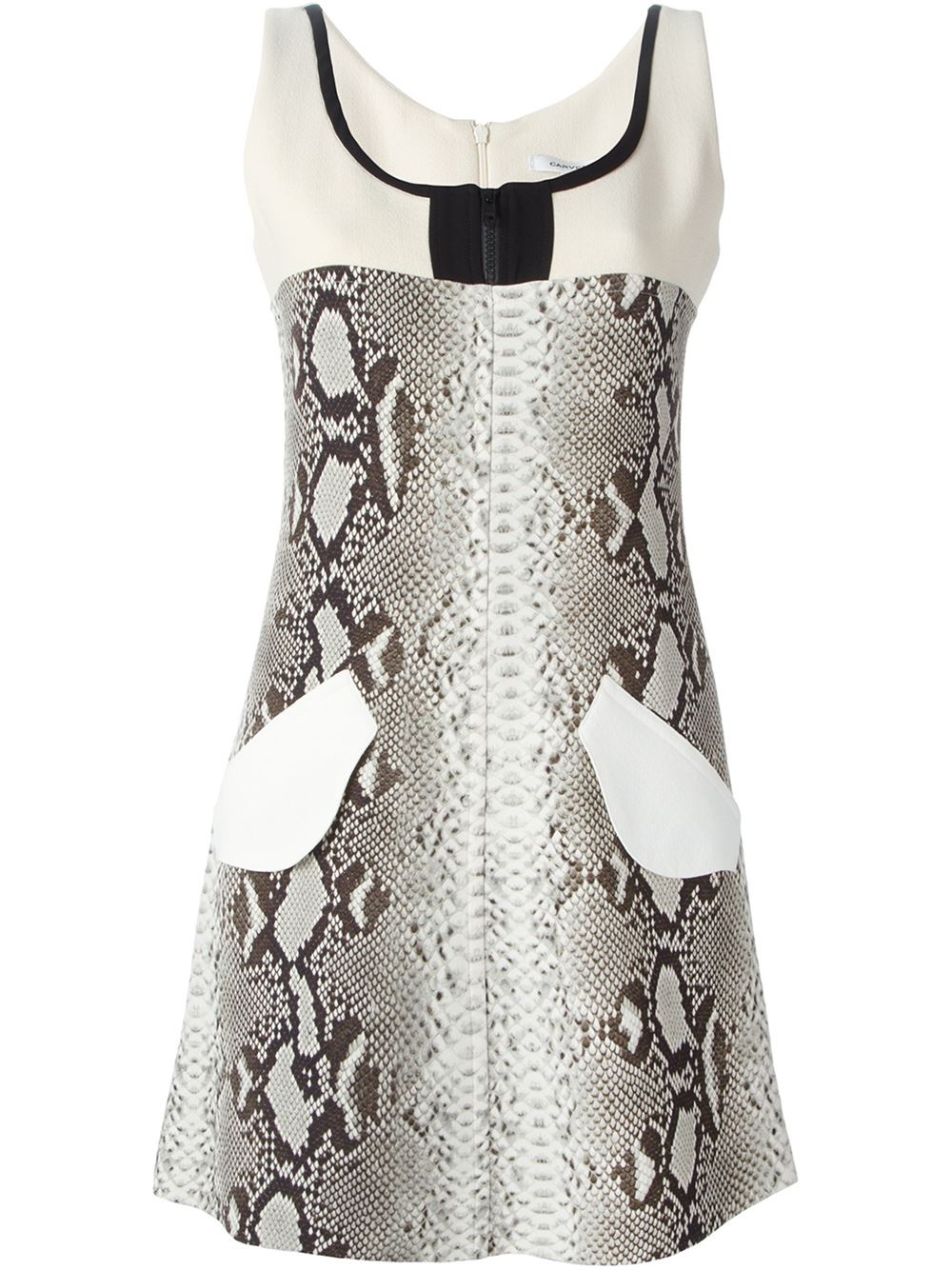 蛇皮纹连衣裙