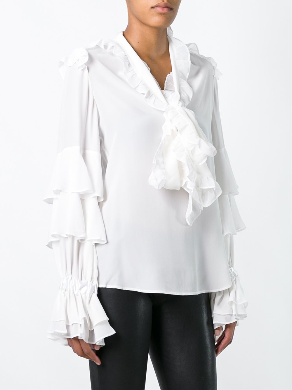 ruffled blouse