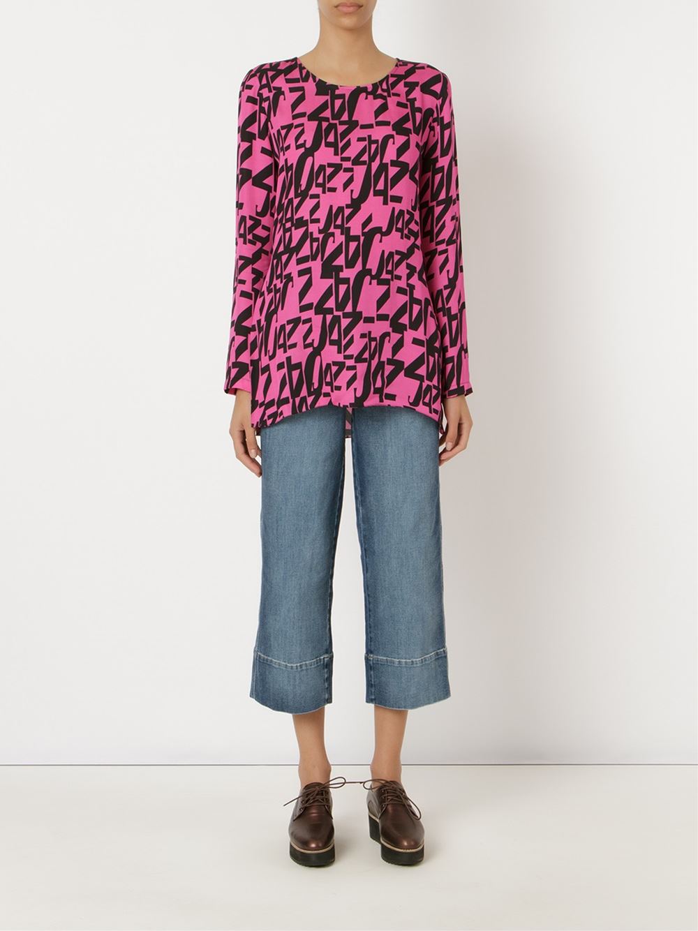 printed longsleeved blouse 