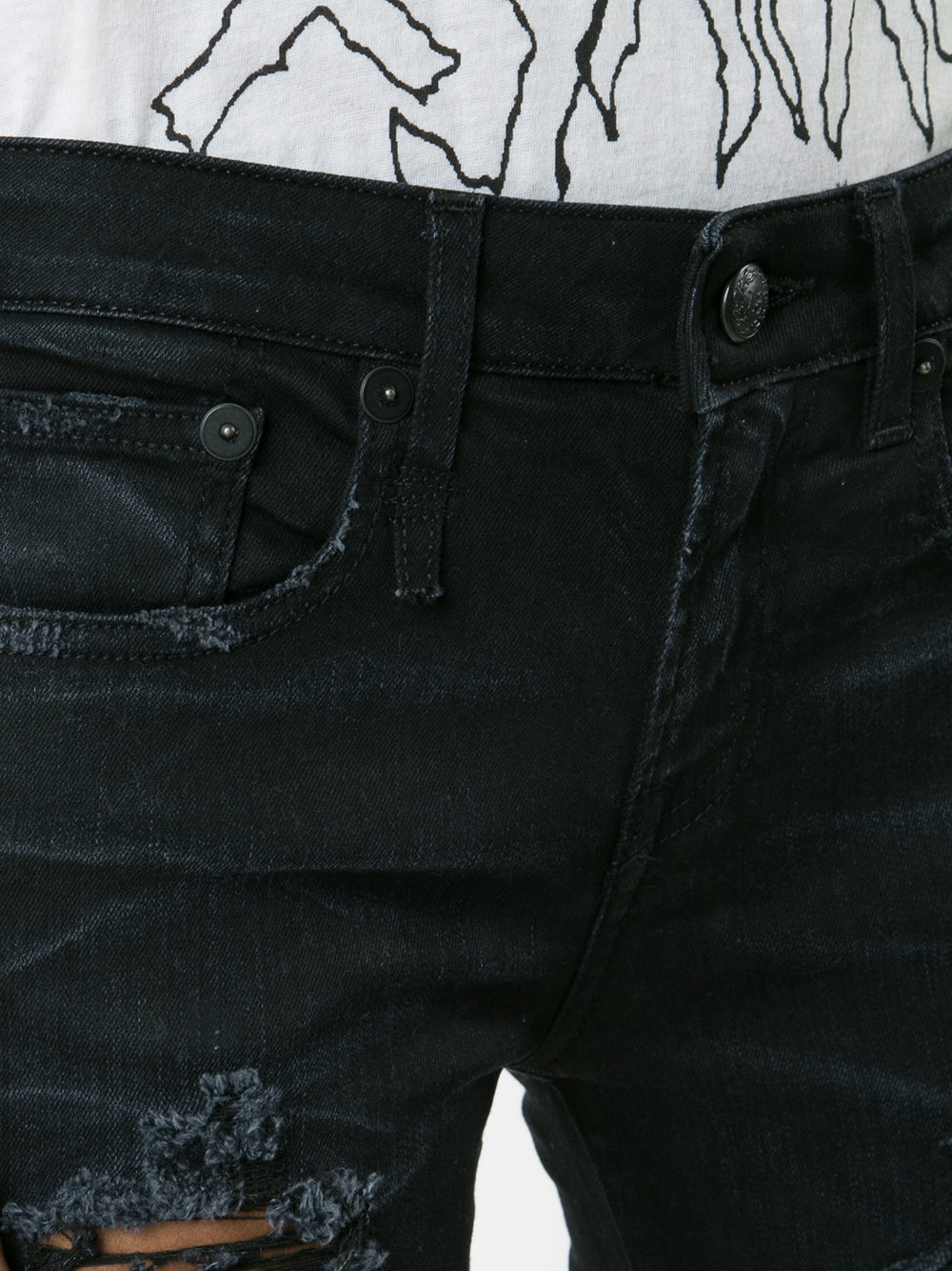Alison patch skinny jeans 