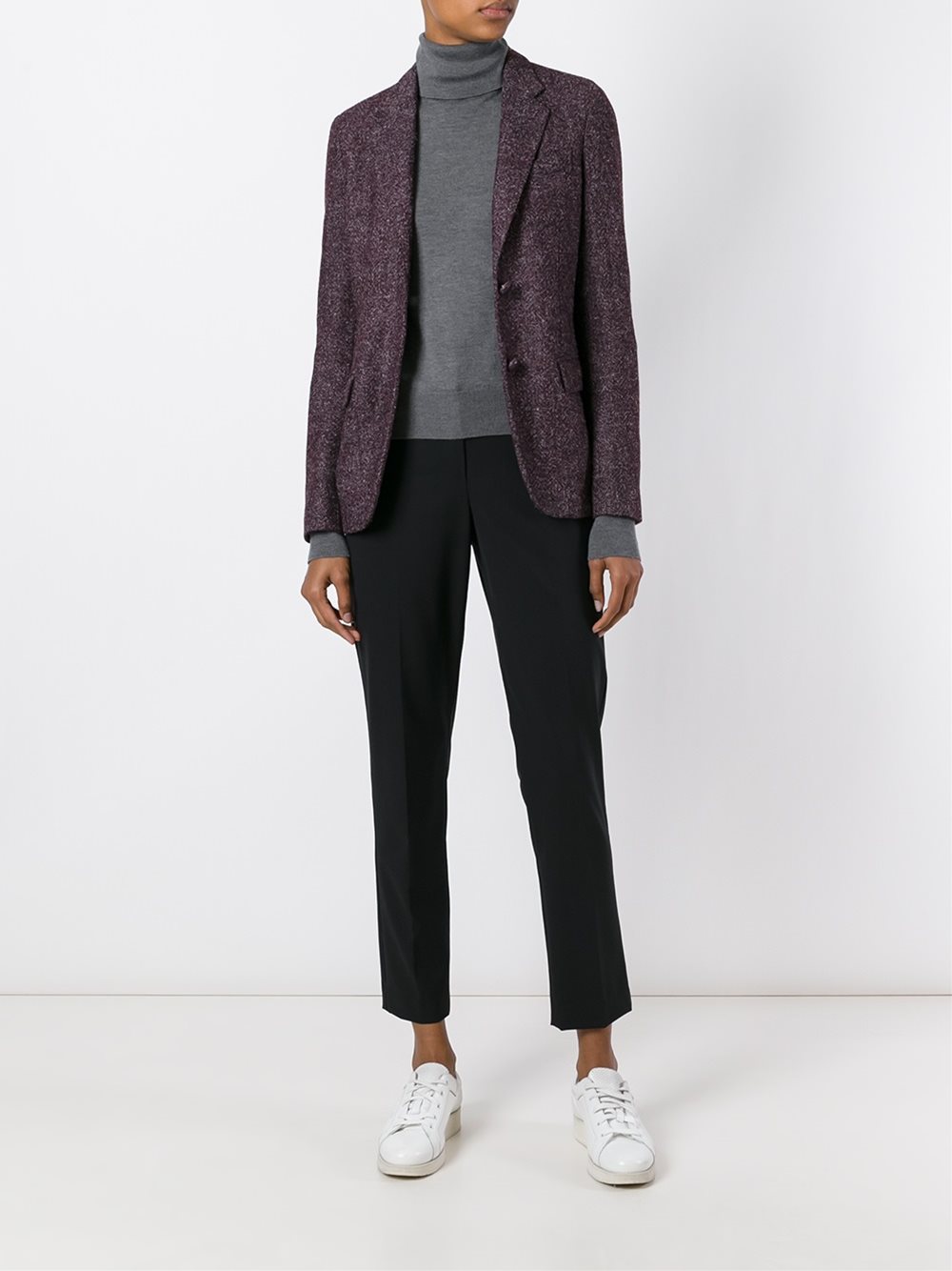 flocked effect blazer