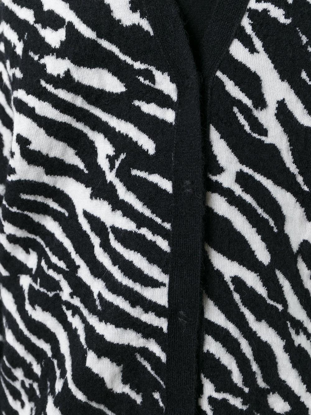 zebra pattern cardigan
