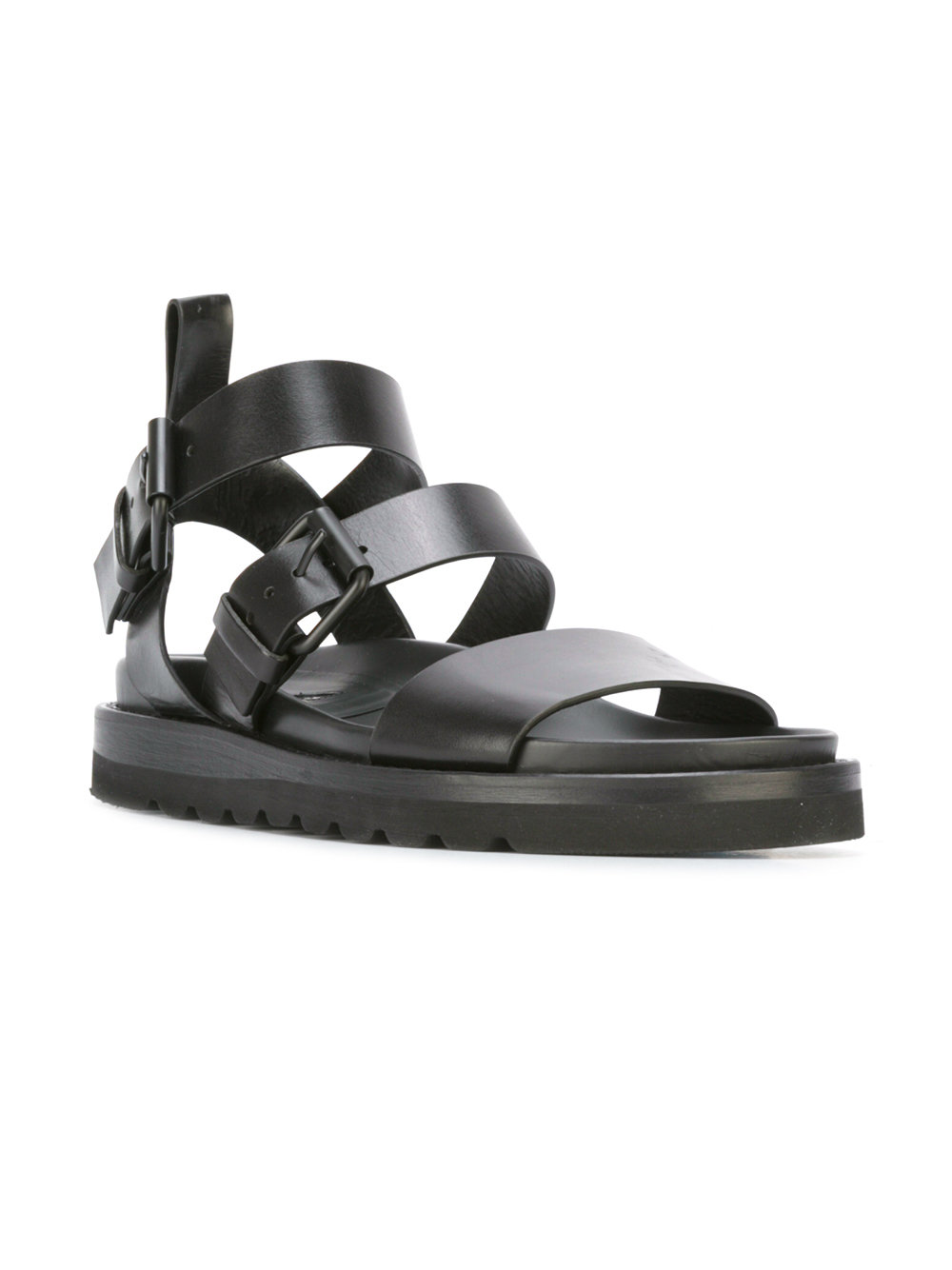 buckled flat sandals