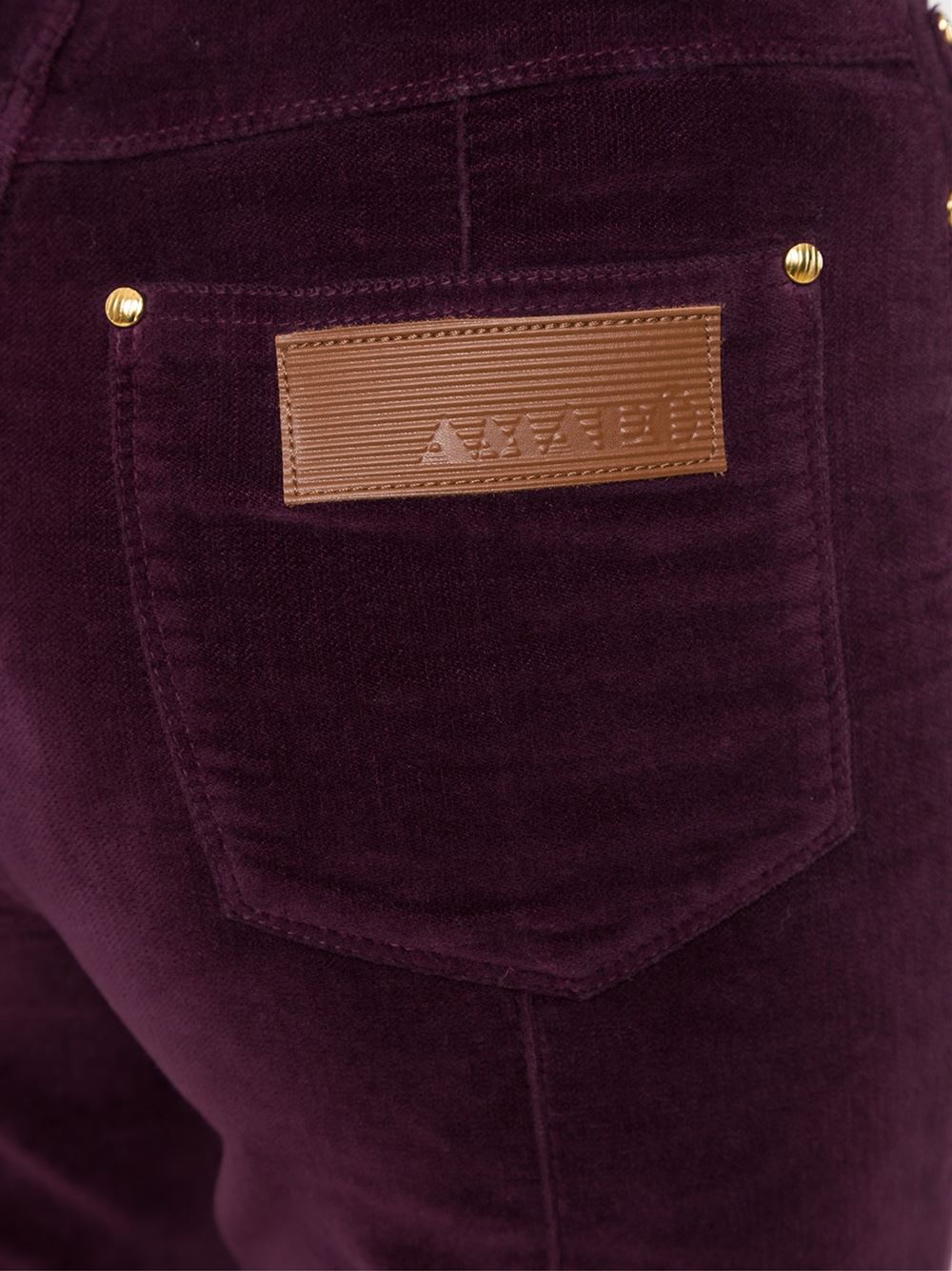 velvet flared trousers