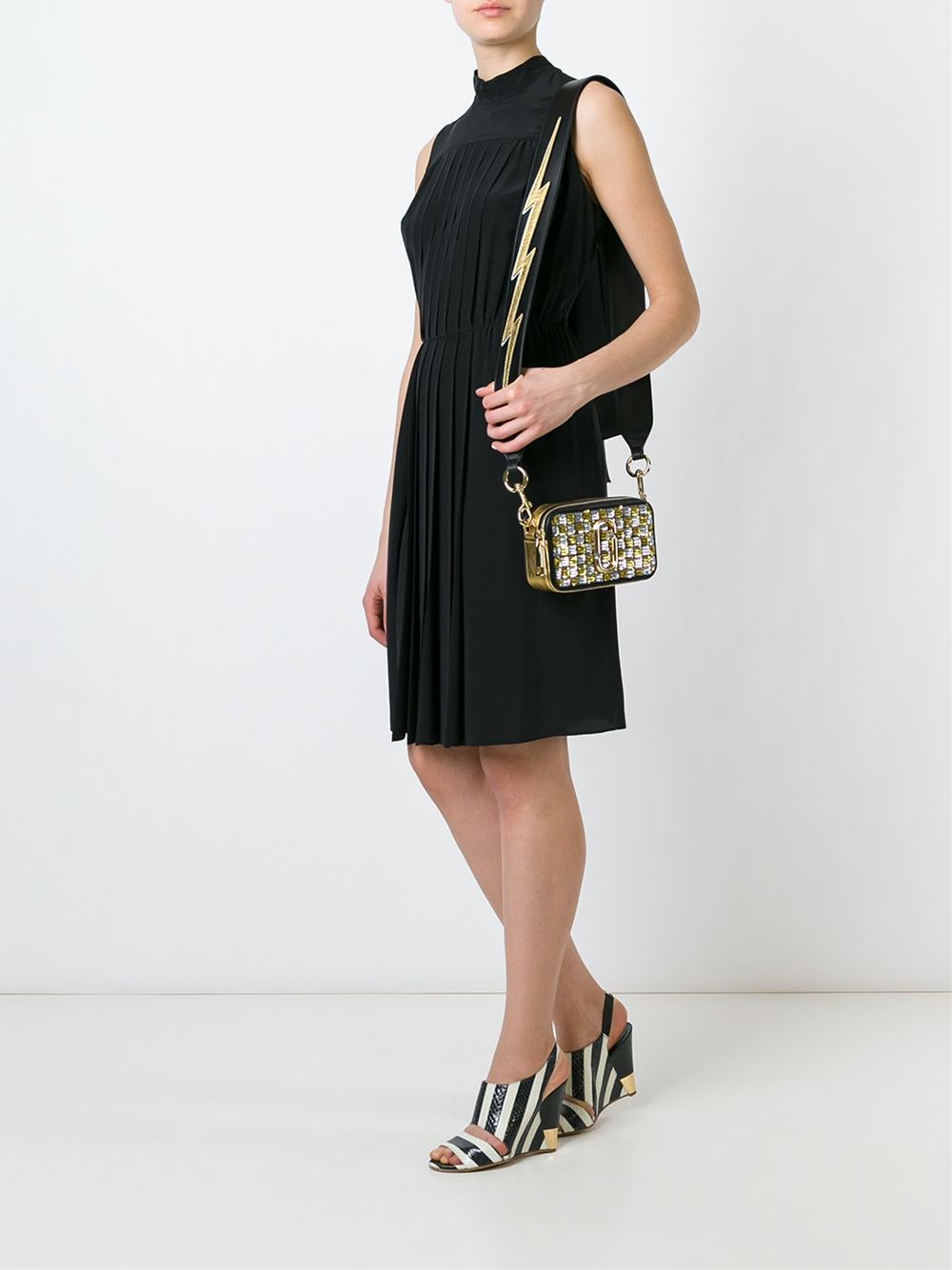 ‘Snapshot Sequins Checker'斜挎包