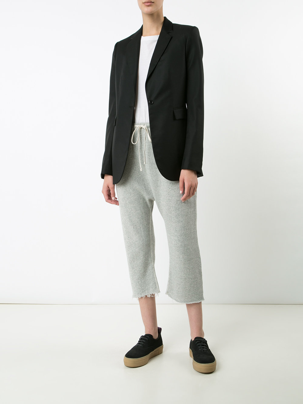 cropped track trousers