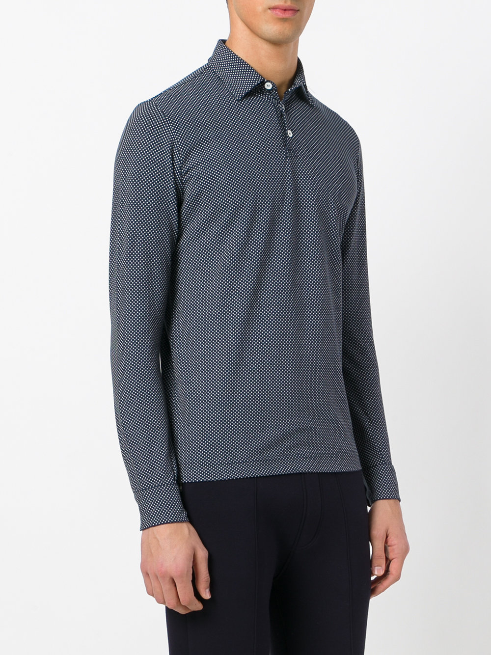 printed polo top 