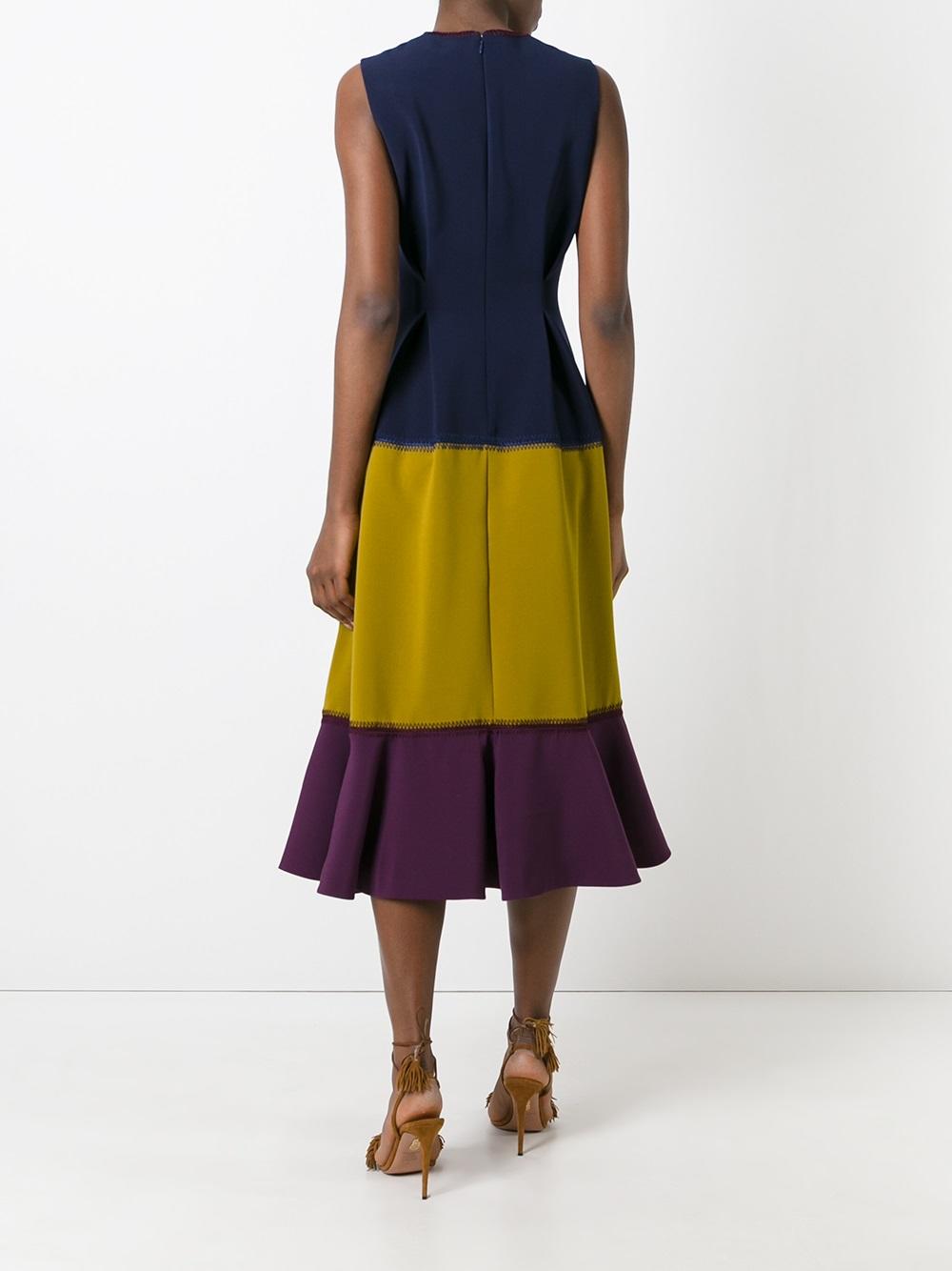 sleeveless colour-block dress 