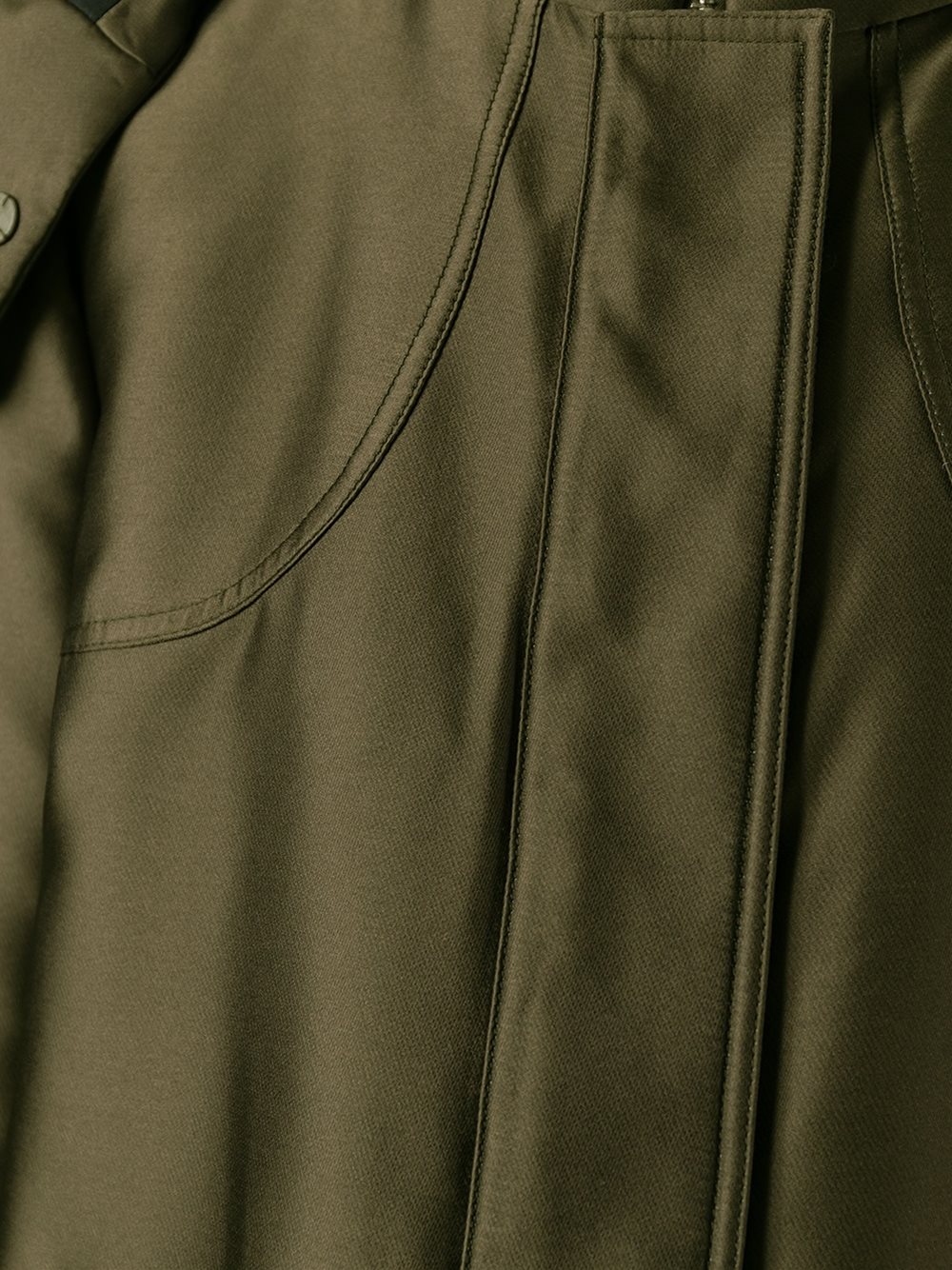 high neck hooded coat