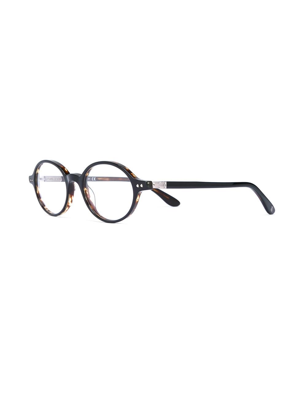 tortoiseshell round frame glasses